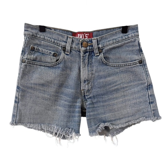 Y2k Levi's 514 Slim Straight Cut-Off Jean Shorts Size 28x28 - Picture 1 of 10